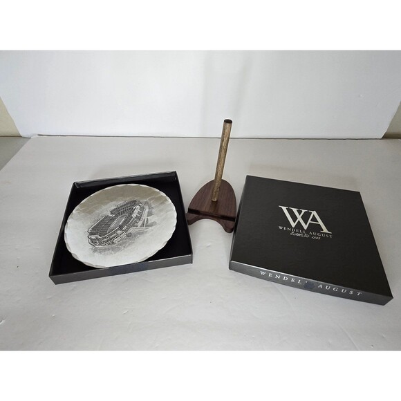 Penn State Nittany Lion Stadium Wendell August Forge Collector's Plate Display - Picture 5 of 12